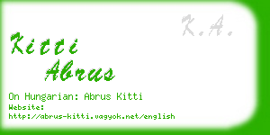 kitti abrus business card